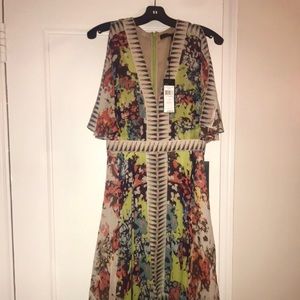 BCBG MaxAzria Roselle Flutter Sleeve Dress
